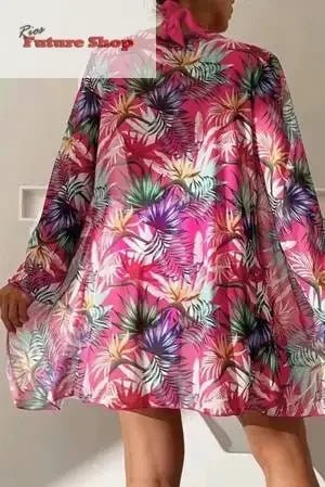 Printed Halter Neck Three-Piece Swim Set - Rios Future Shop