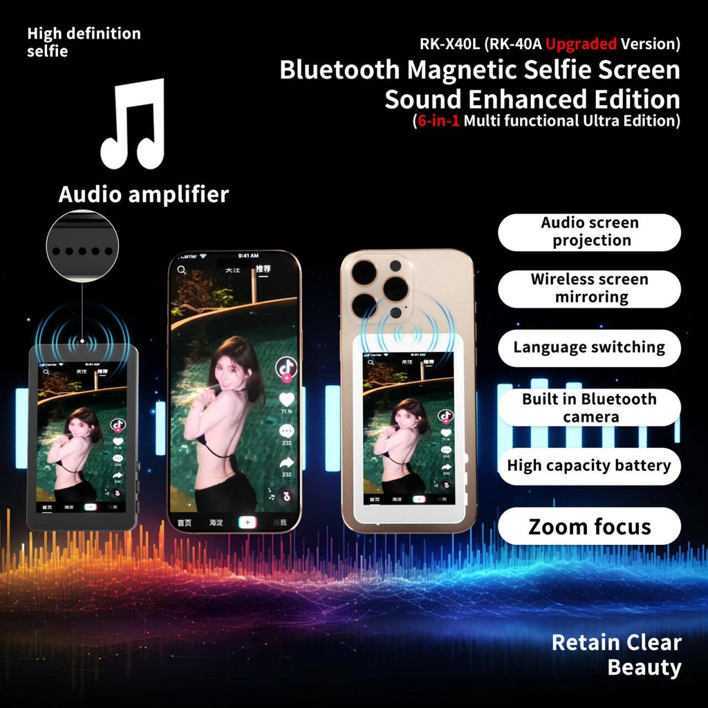 Wireless Magnetic Selfie Screen for Smartphone
