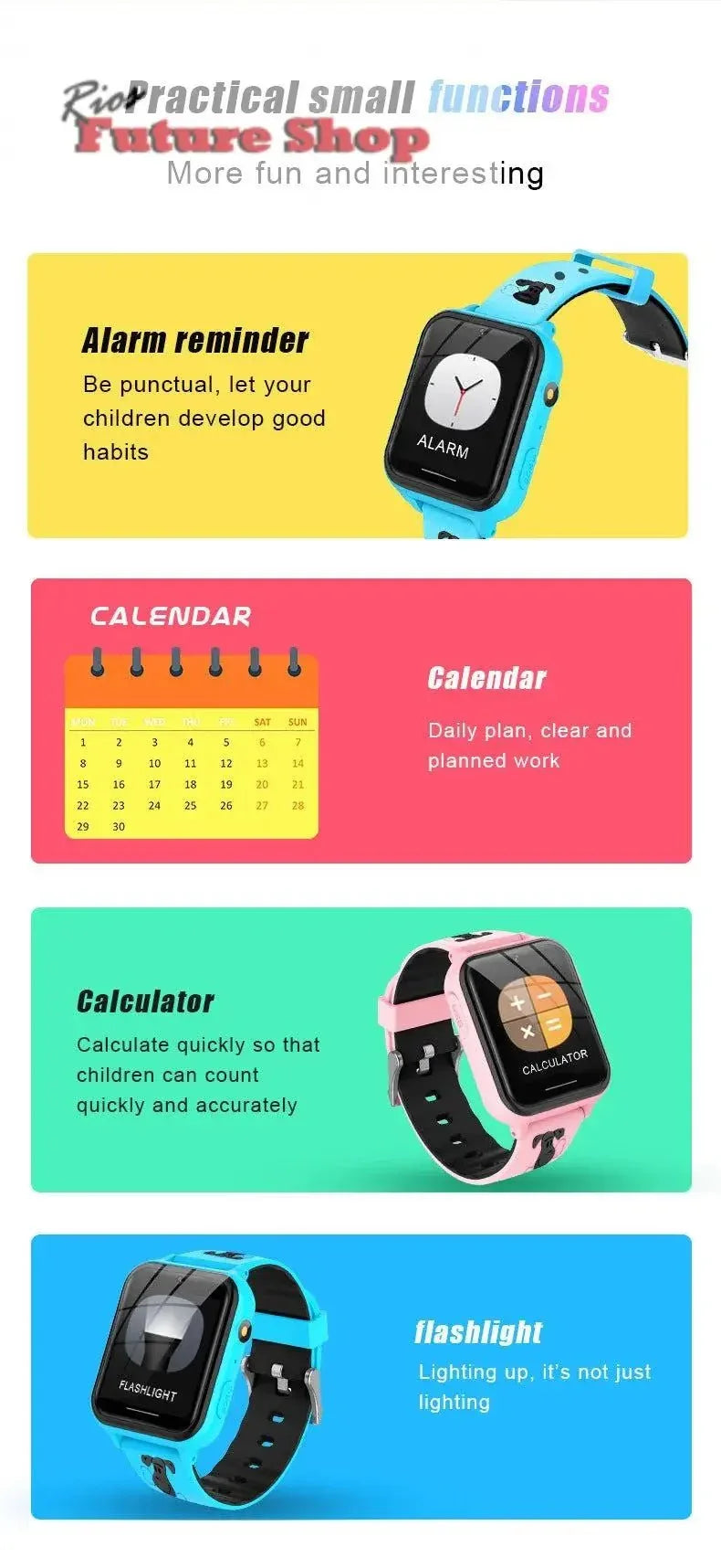 Relogio Inteligente para crianças-Com Gps - Rios Future Shop