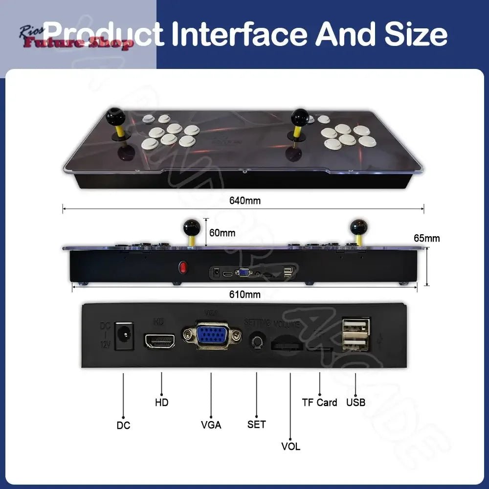 Retro +26800 Arcade Game Machine Dual Joystick - Rios Future Shop