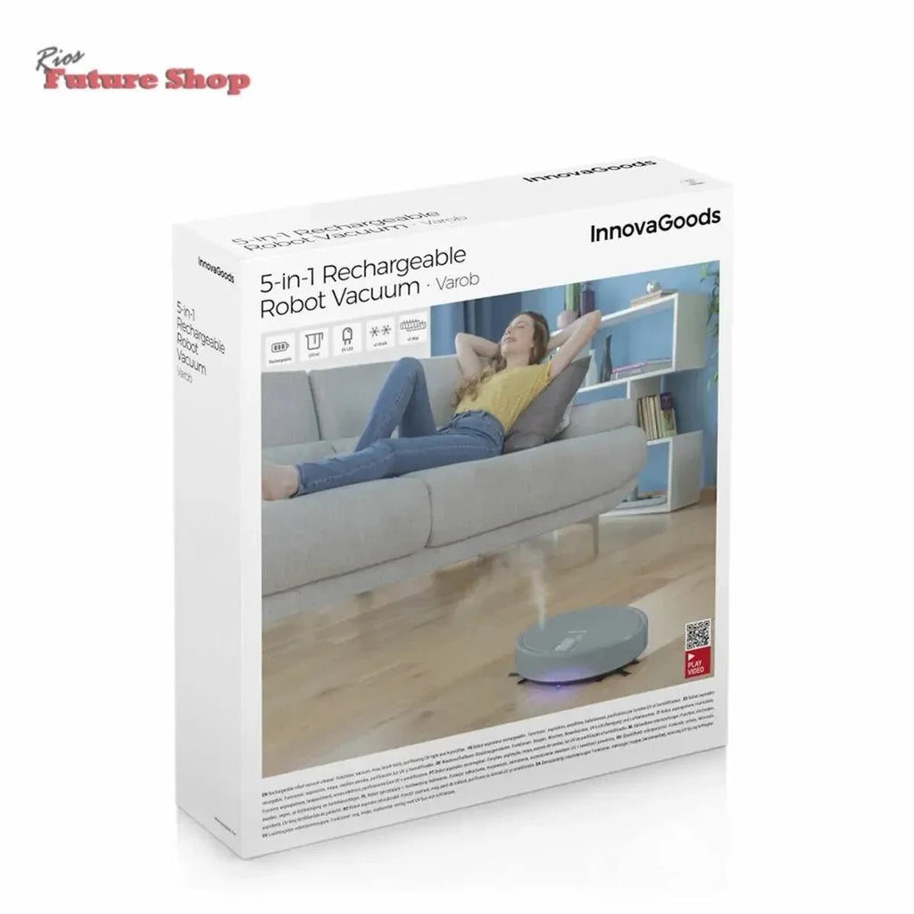 Robot Aspirador Recargable Multifunción 5 en 1 RIOS FUTURE SHOP - Rios Future Shop