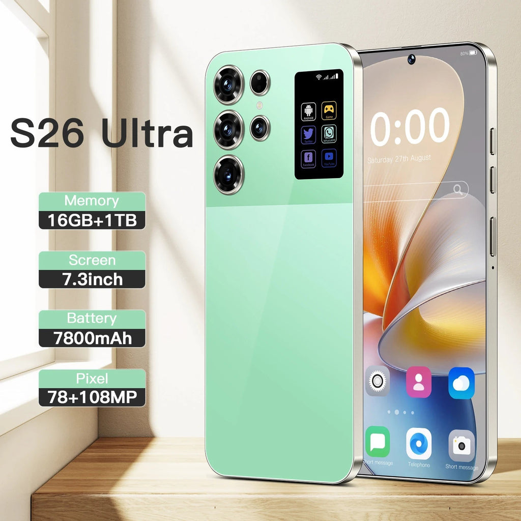 S26 Smartphone 16GB+1TB 7.3inch - Rios Future Shopsmartphones191288010:3327837Black;200001046:4807216g;210188933:11835346256 GB;210214501:3496622US
