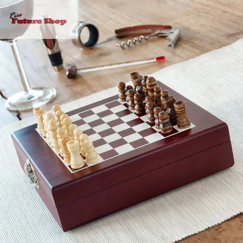 Set de Accesorios para Vino y Ajedrez InnovaGoods 37 Piezas - Rios Future Shop