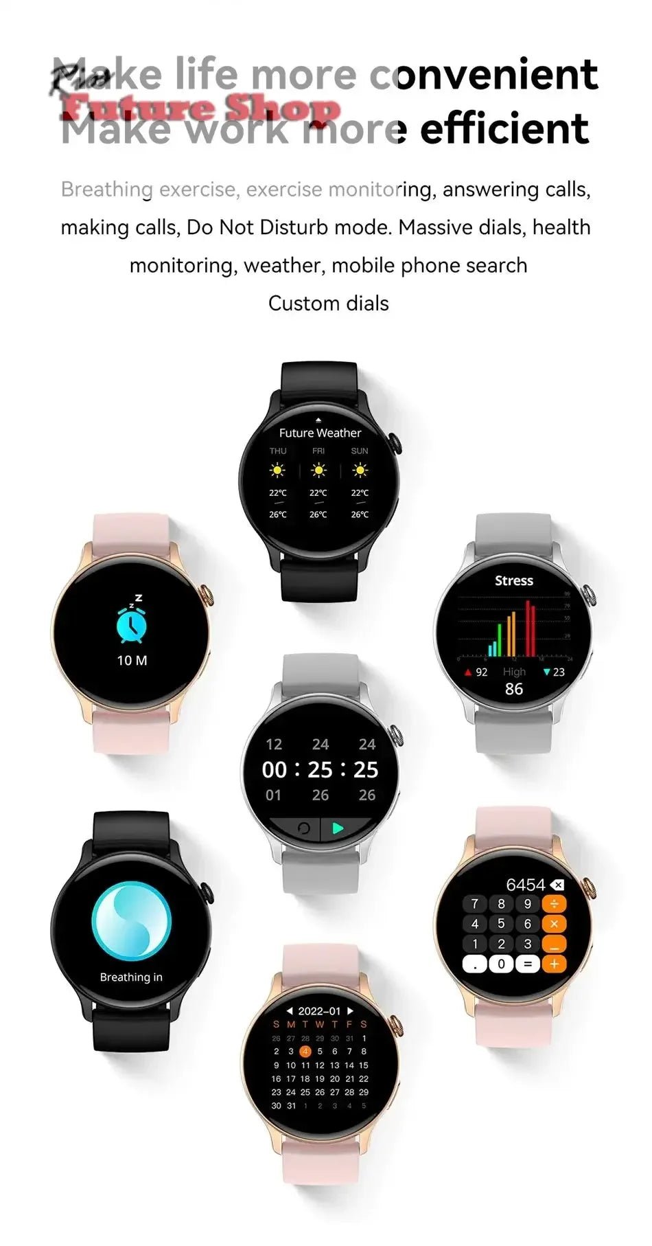 Smart Watch 466*466 HD Health Tracker For Xiaomi - Rios Future Shop