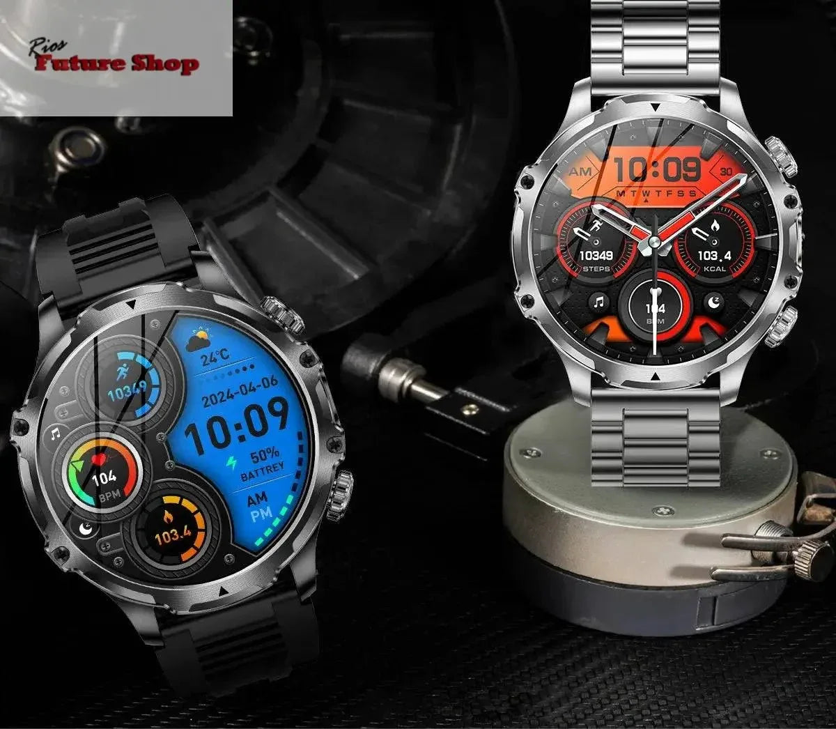 Smart Watch Flashlight Men Outdoors Sports - Rios Future Shop