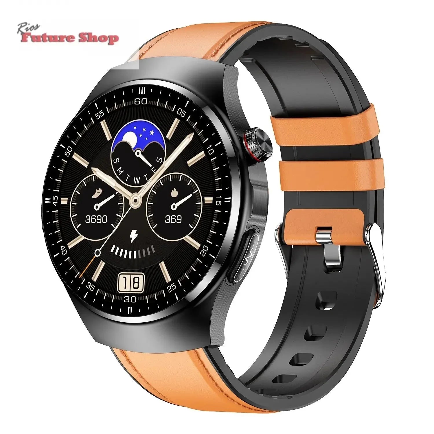 Smart Watch TK25 Bluetooth Call Blood Glucose Uric Acid Blood Lipids Electrocardiogram Body Fat Heart Rate Blood Oxygen Blood Pressure - Rios Future Shop