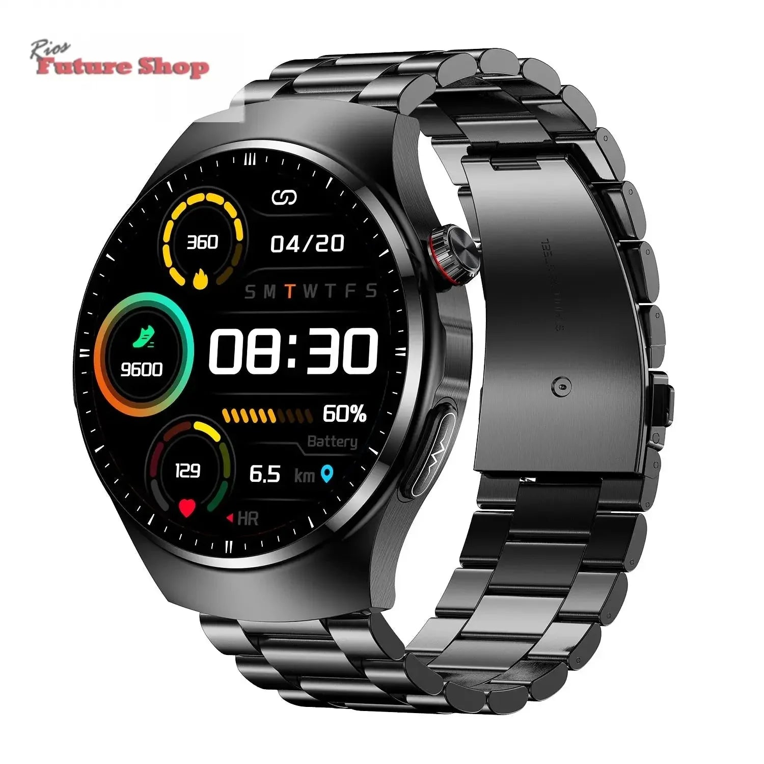 Smart Watch TK25 Bluetooth Call Blood Glucose Uric Acid Blood Lipids Electrocardiogram Body Fat Heart Rate Blood Oxygen Blood Pressure - Rios Future Shop