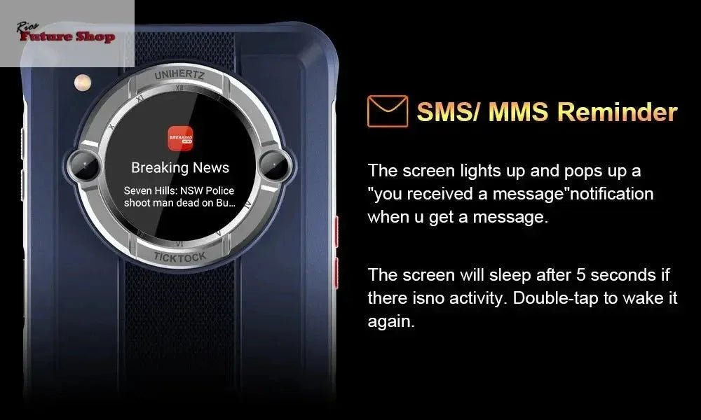 Smartphone Android 12 Unlock 4GB 64GB 20W Fast Charging Dual Screen - Rios Future Shop