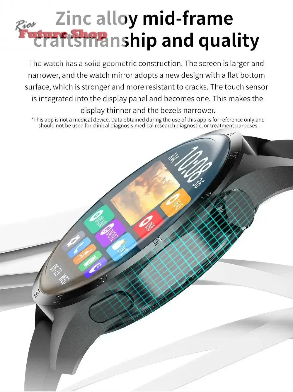 SmartWatch Desportivo Bluetooth Chamada - Rios Future Shop