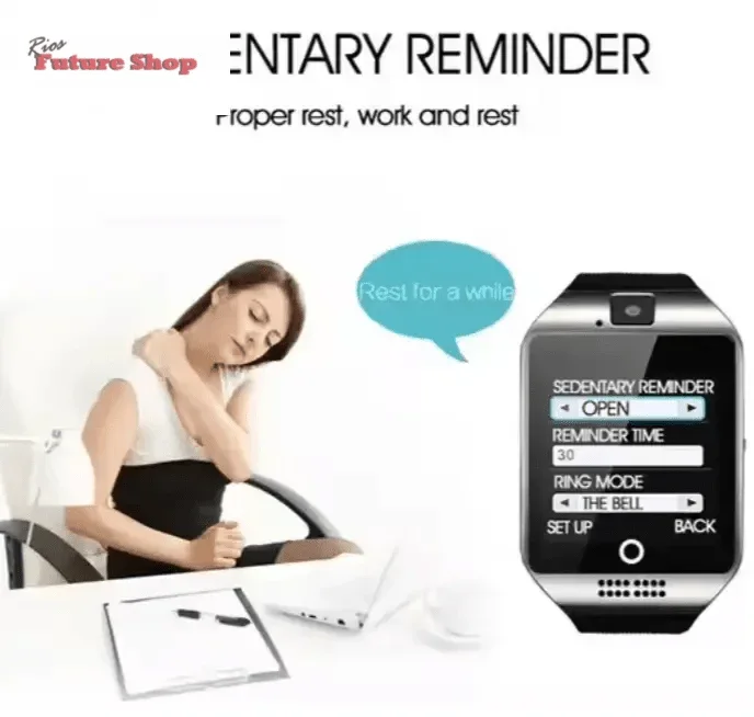 Smartwatch q18 para celular, relógio inteligente para telefones android - Rios Future Shop