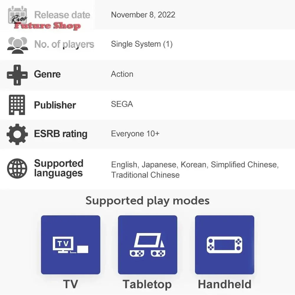 Sonic Frontiers Nintendo Switch Game - Rios Future Shop