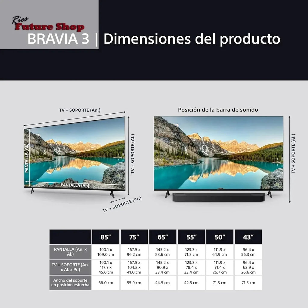 Sony BRAVIA 3 55" Direct LED TV - Stunning Picture Quality & Immersive Sound Experience - Rios Future Shop