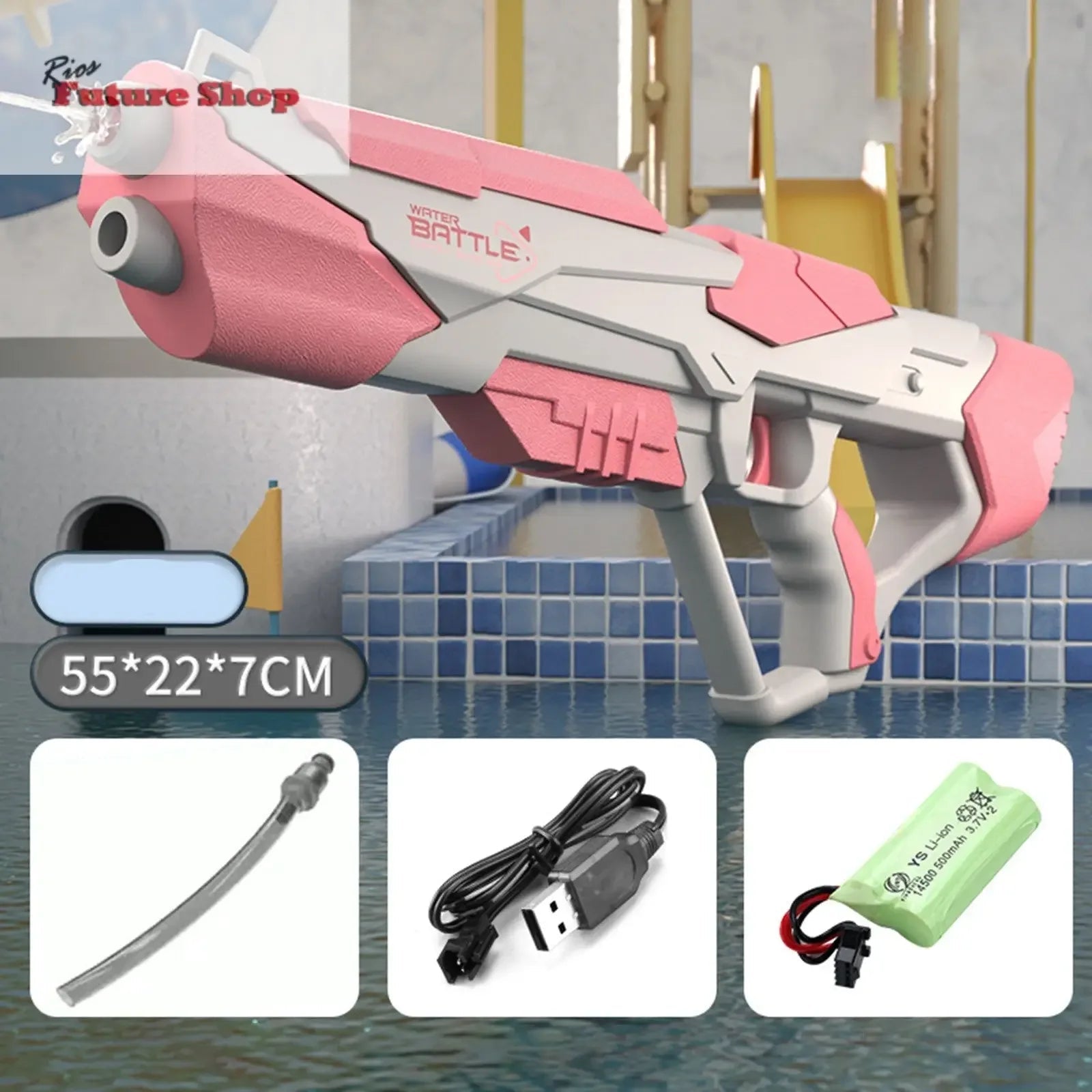Space Water Gun Electric Automatic Water Absorption Toy - Rios Future Shop
