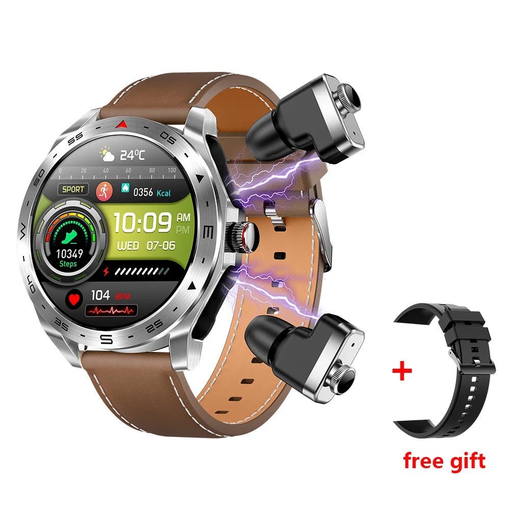 T95 Smart Watch With Earbuds TWS 2 in 1 - Rios Future Shopsmartwatches191288010:-12Brown Leather
