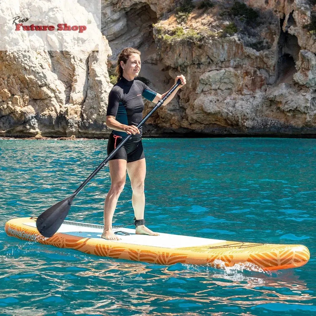 Tabla de Paddle Surf Hinchable 2 en 1 con Asiento y Accesorios Siros InnovaGoods 10'5" 320 cm - Rios Future Shop