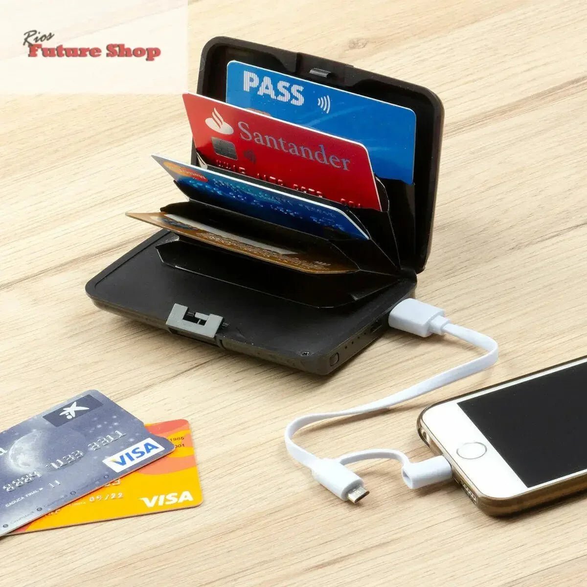 Tarjetero con Bloqueo RFID y Power Bank Sbanket InnovaGoods - Rios Future Shop