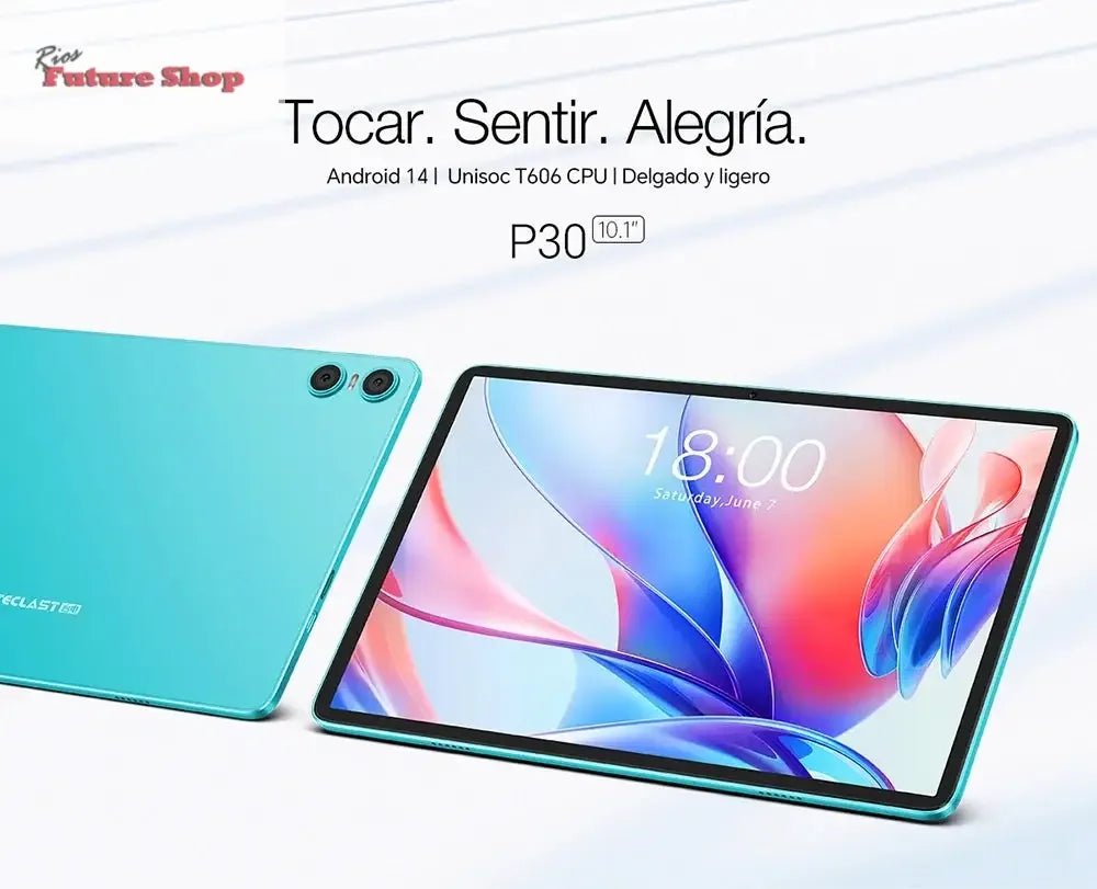 Teclast P30 Android 14 Tablet, 10.1 Inch, up to 12Gb Ram, 128Gb Rom, 1280X800 Ips, Unisoc T606, 8 Cores, 6000 Mah - Rios Future Shop
