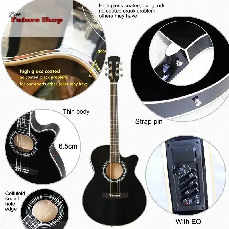 Thin Body Acoustic Electric Guitar - Rios Future Shop