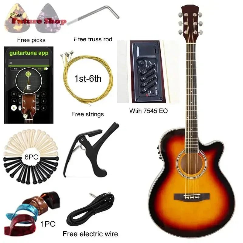 Thin Body Acoustic Electric Guitar - Rios Future Shop