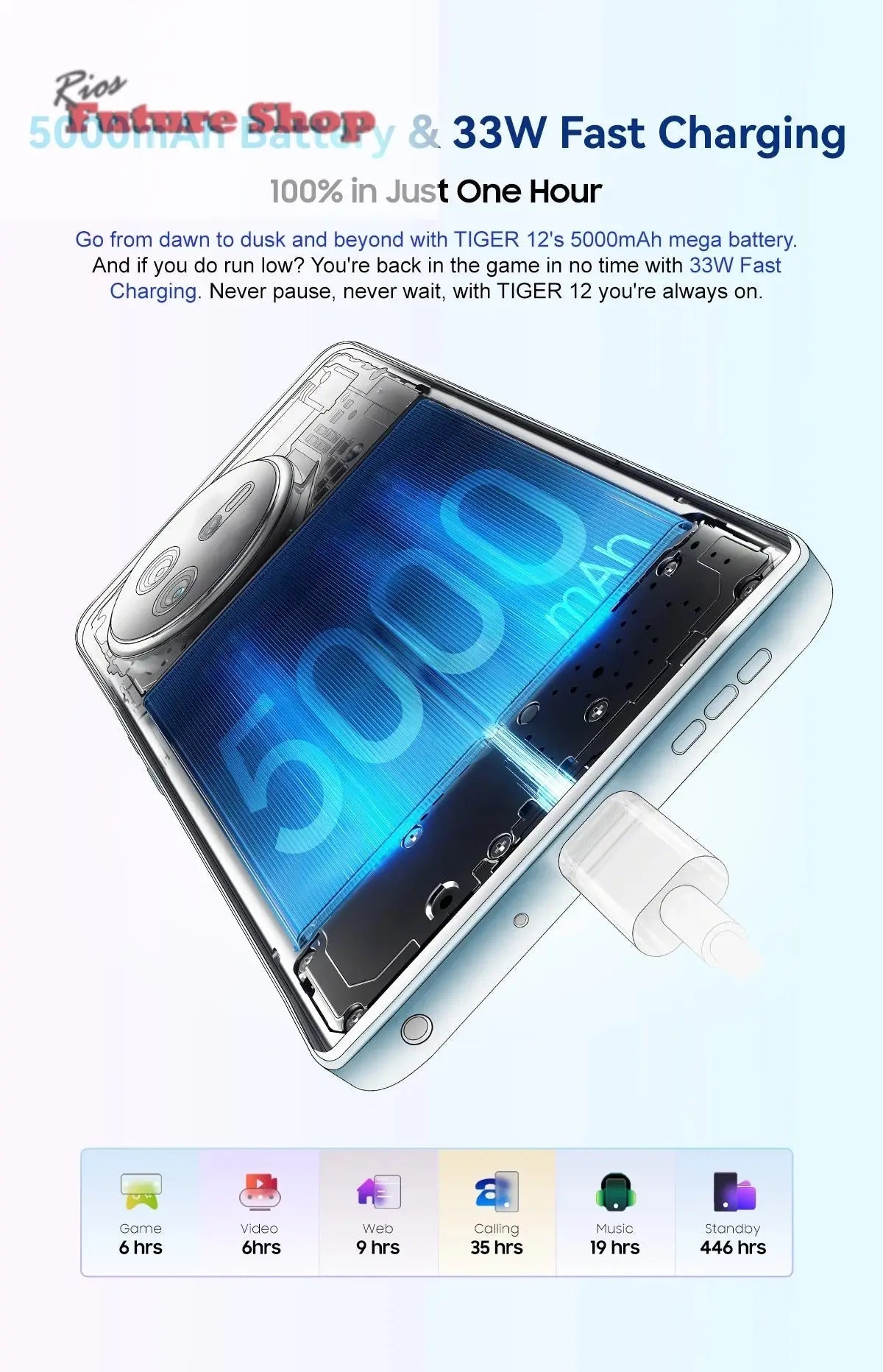 TIGER 12 Smartphone 5000mAh Battery 8GB/12GB,128GB/256GB 6.78'' DSersUSA