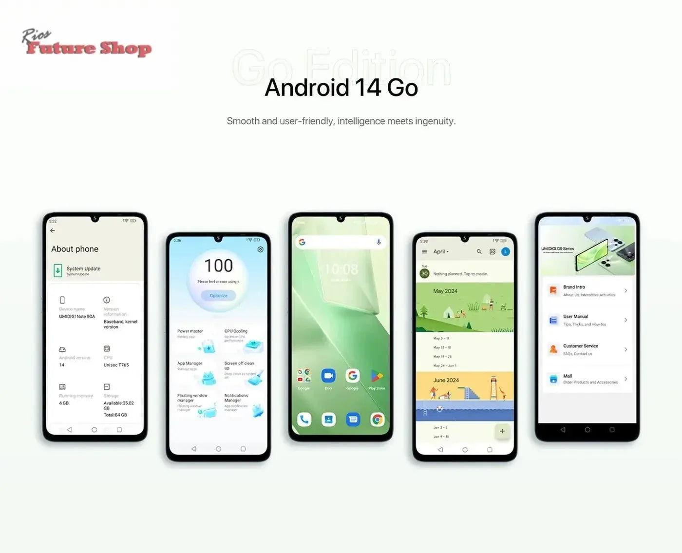 UMIDIGI G9A Android 14 Smartphone Octa-core 13MP Camera 64GB 6.75” Water Drop HD+ 5000mAh Battery Dual SIM Card Cellphone - Rios Future Shop