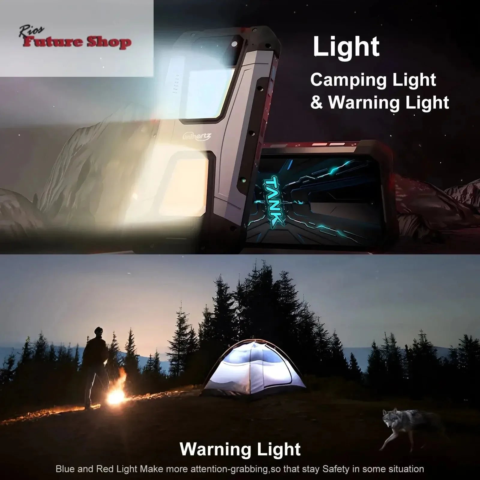 Unihertz 8849 tank 2 waterproof projector smartphone 24GB 512GB Rugged Cellphone 64MP Super night vision 15500mAh phone - Rios Future Shop