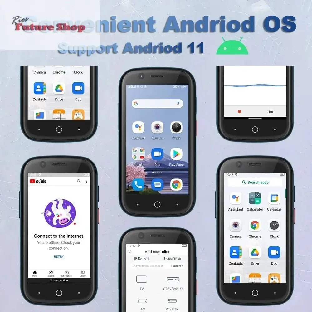 Unihertz Jelly 2 4 inch Mini Smartphone Android 11 Helio P60 Octa Core Unlocked 6GB 128GB NFC Cellphone 16MP Infrared Phone - Rios Future Shop