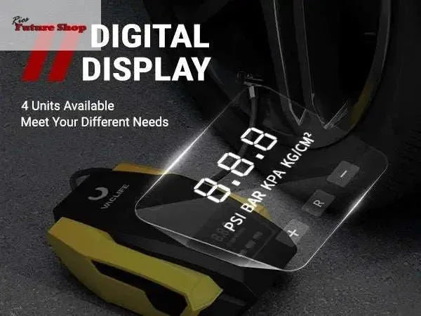 VacLife Air Compressor Tire Inflator, DC 12V Portable Air Compressor - Rios Future Shop