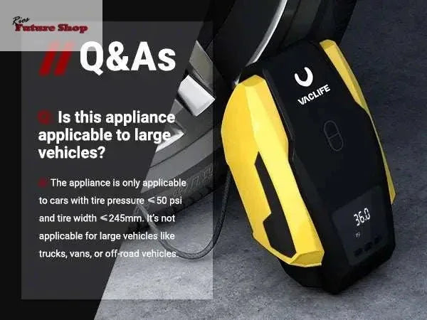 VacLife Air Compressor Tire Inflator, DC 12V Portable Air Compressor - Rios Future Shop