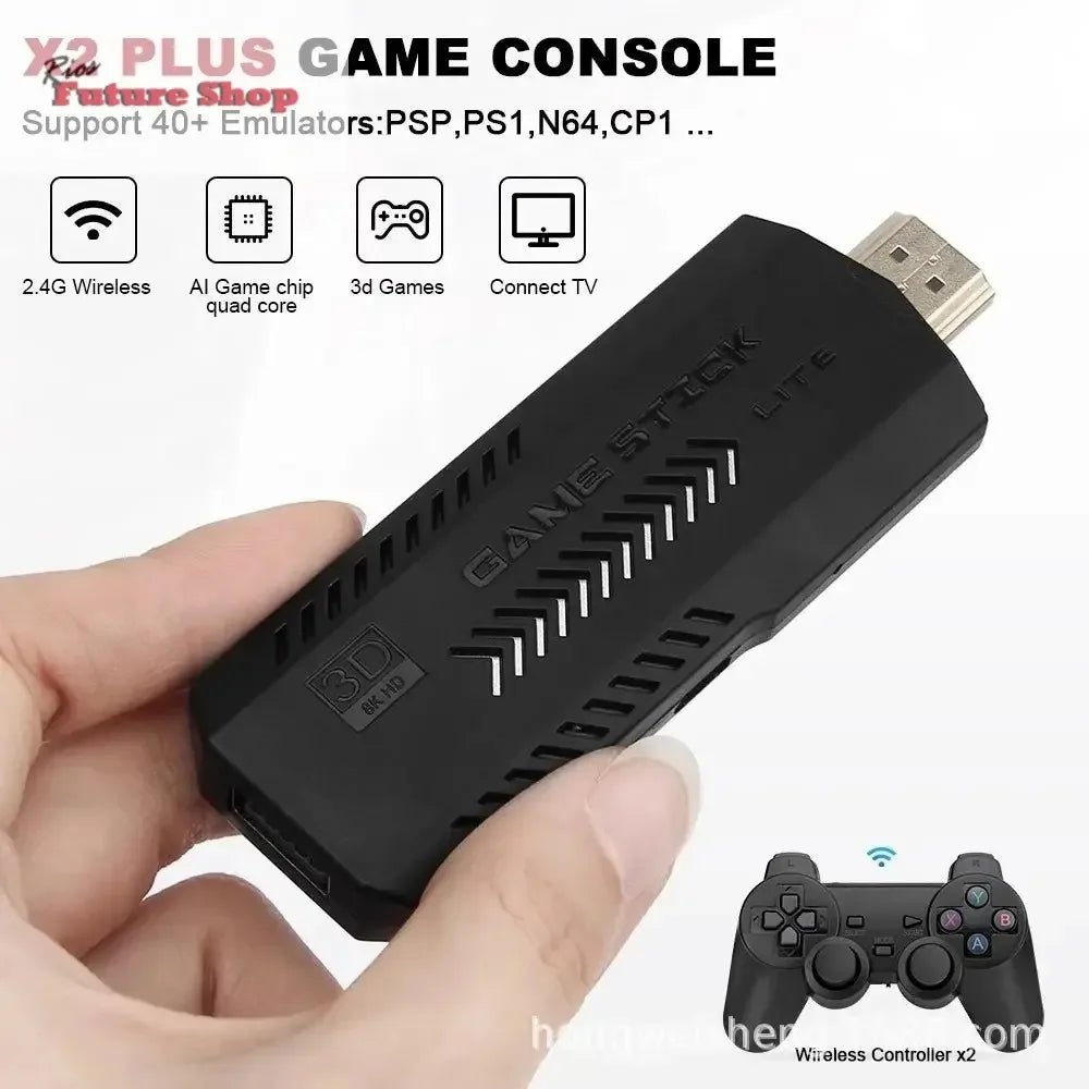 Video Game Console X2 Plus 4K HD Retro 40000 Games - Rios Future Shop
