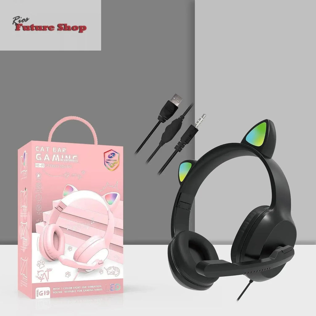 Wired Gaming Headphones Headset G19 - Rios Future Shop