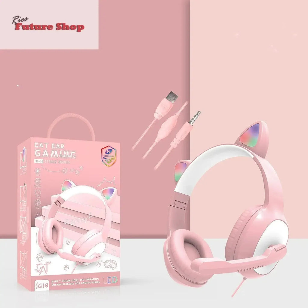 Wired Gaming Headphones Headset G19 - Rios Future Shop