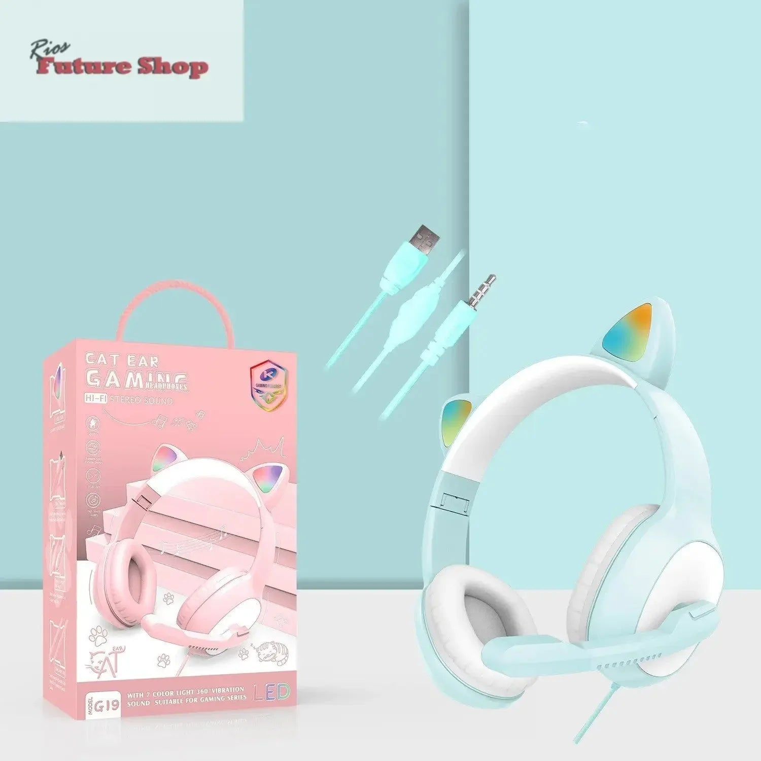 Wired Gaming Headphones Headset G19 - Rios Future Shop