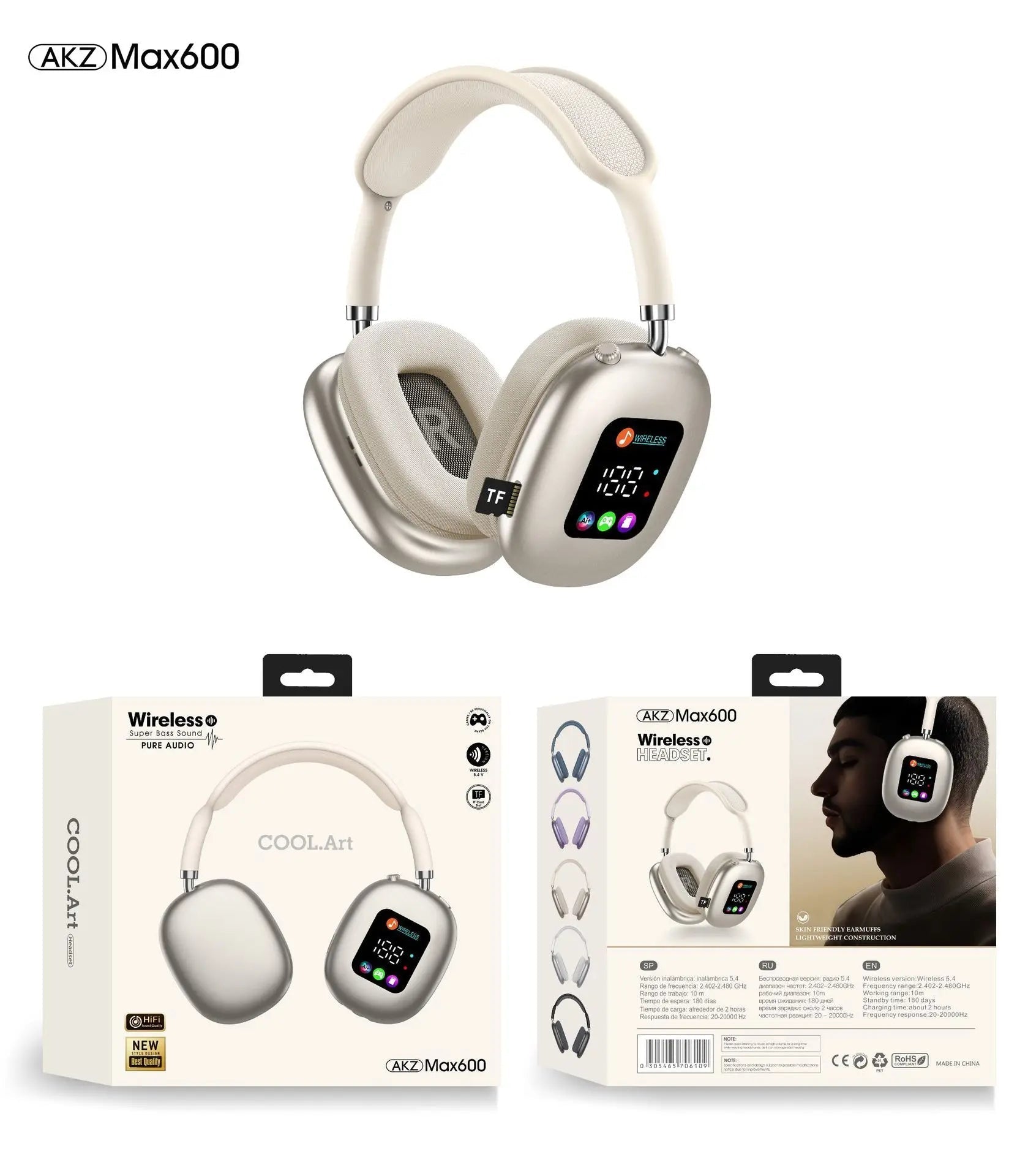 Wireless Earphones RGB Lighting IPX5 - Rios Future ShopGadget191288010:3331116Gold