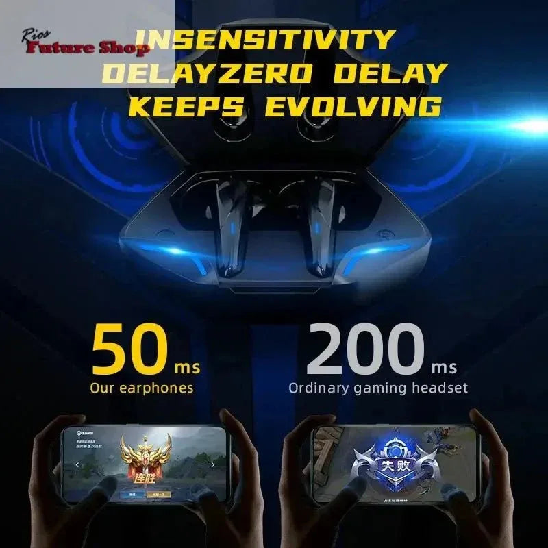 X15 Wireless Gaming bluetooth Headset TWS 5.0 Stereo Earbuds Low Latency Earphone Bluetooth Headphone With Mic for iPhone Xiaomi - Rios Future Shop