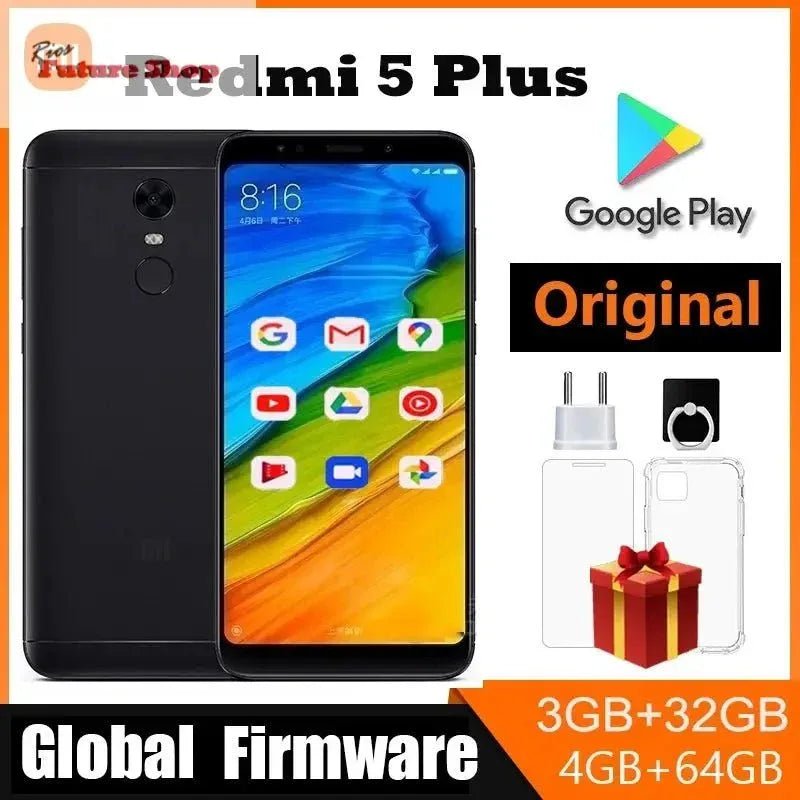 Xiaomi Redmi 5 plus smartphone 4000mah battery -Global version - Rios Future Shop