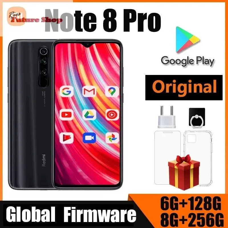 Xiaomi Redmi Note 8 Pro smartphone Global ROM Smartphone Helio G90T 4500mAh 64MP 6G+128G 8+128G used phone - Rios Future Shop