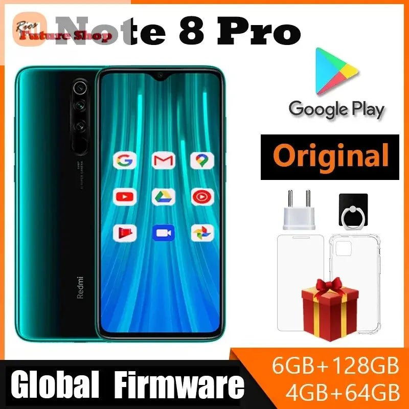 Xiaomi Redmi Note 8 Pro smartphone Global ROM  Smartphone Helio G90T 4500mAh 64MP  6G+128G 8+128G used phone DSersUSA