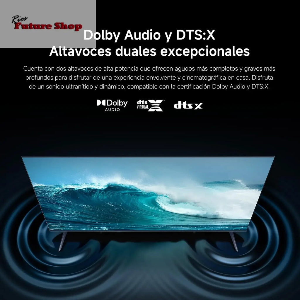 XIAOMI TV F Pro 75, 75 Pulgadas (190 cm), 4K UHD QLED, Smart TV, Fire TV, Control por Voz Alexa, HDR10+, Modo Game Boost 120Hz, MEMC, 2GB+32GB, Compatible con Apple AirPlay, 2025 - Rios Future Shop