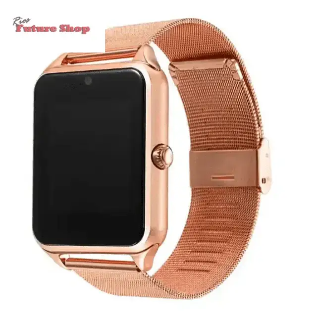 Z60 com pulseira de metal relógio inteligente e com câmera android - Rios Future Shop